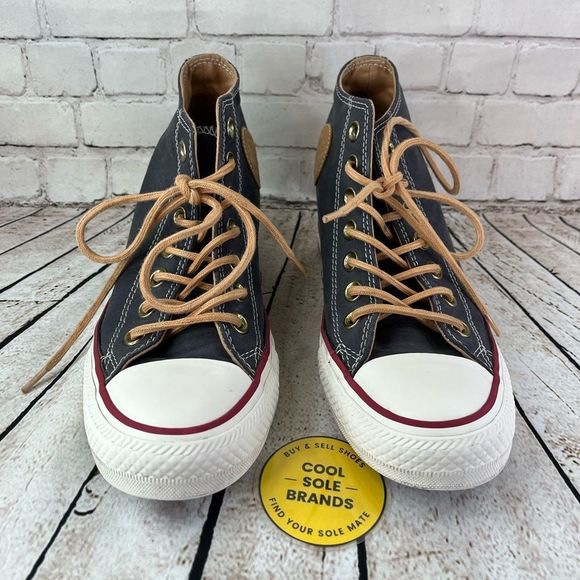 Converse - Women’s 6 Chuck Taylor All Star Lux Hi High Hidden Heel Wedge, gray. - Picture 4 of 9